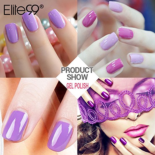 Elite99 Gel Nail Polish, Soak Off UV LED Gel Polish Nail Art Manicure Box Set...