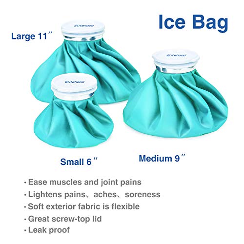 elitehood Ice Bag Ice Pack, Reusable Ice Bag [11" 9" 6"] & 3 Pack Refillable ...