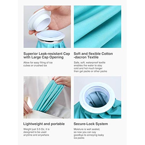 elitehood Ice Bag Ice Pack, Reusable Ice Bag [11" 9" 6"] & 3 Pack Refillable ...