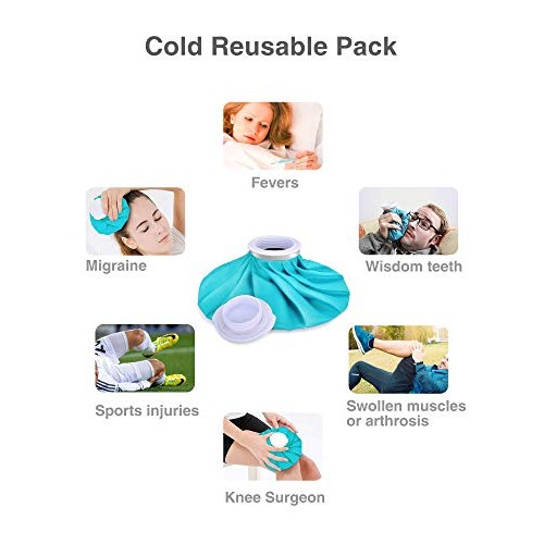 elitehood Ice Bag Ice Pack, Reusable Ice Bag [11" 9" 6"] & 3 Pack Refillable ...