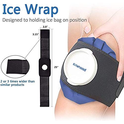 Elitehood Ice Cold Pack Reusable Ice Bags Hot Water Bag for Injuries, Hot & C...