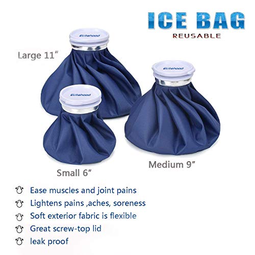 Elitehood Ice Cold Pack Reusable Ice Bags Hot Water Bag for Injuries, Hot & C...