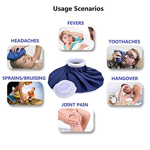 Elitehood Ice Cold Pack Reusable Ice Bags Hot Water Bag for Injuries, Hot & C...