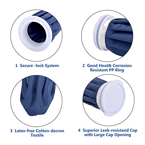 Elitehood Ice Cold Pack Reusable Ice Bags Hot Water Bag for Injuries, Hot & C...