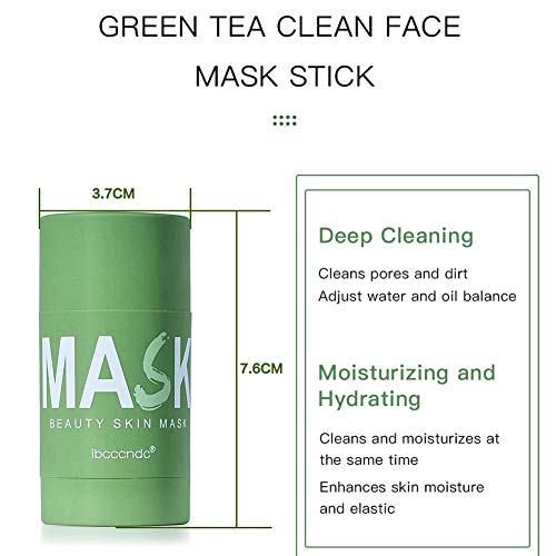 Green Tea Purifying Clay Clean Face Mask, Cleansing Mask Mud Mask for Men and...