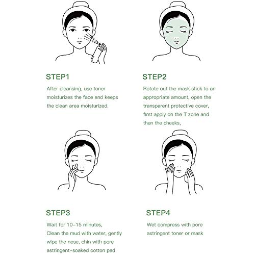 Green Tea Purifying Clay Clean Face Mask, Cleansing Mask Mud Mask for Men and...