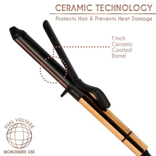 Curling Iron 1 Inch • Professional Hair Curler • Curling Wand • Ceramic Curli...