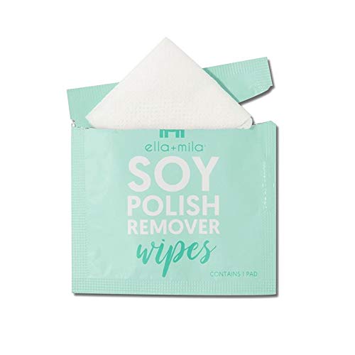 ella+mila"Soy Nail Polish Remover Wipes" | Non Acetone & Alcohol Free | Unsce...