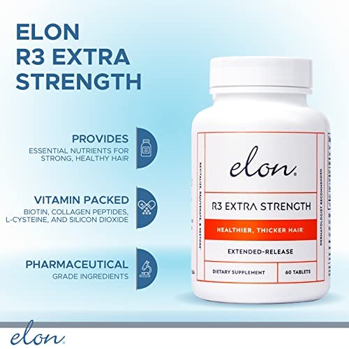 Elon R3 Hair Growth Supplement for Women – Hair Growth Vitamins w/Biotin & Co...