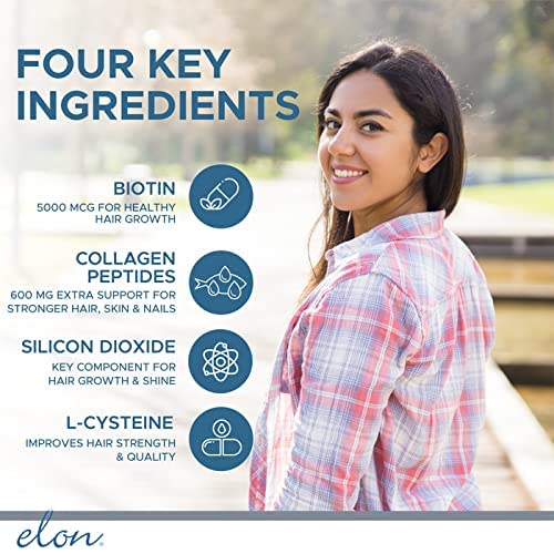 Elon R3 Hair Growth Supplement for Women – Hair Growth Vitamins w/Biotin & Co...