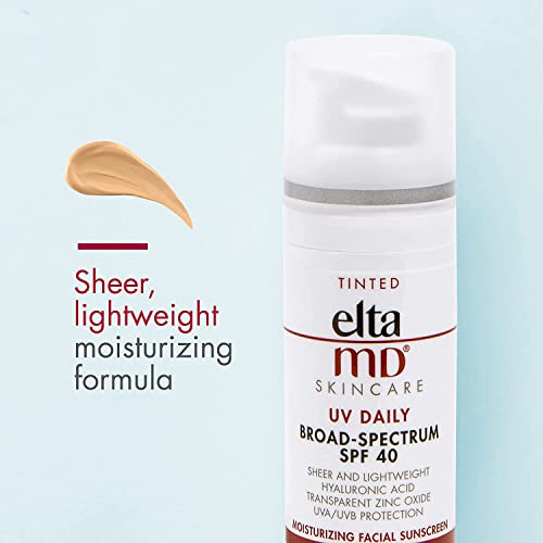 EltaMD UV Daily Moisturizer with SPF Tinted Face Sunscreen with Hyaluronic Ac...