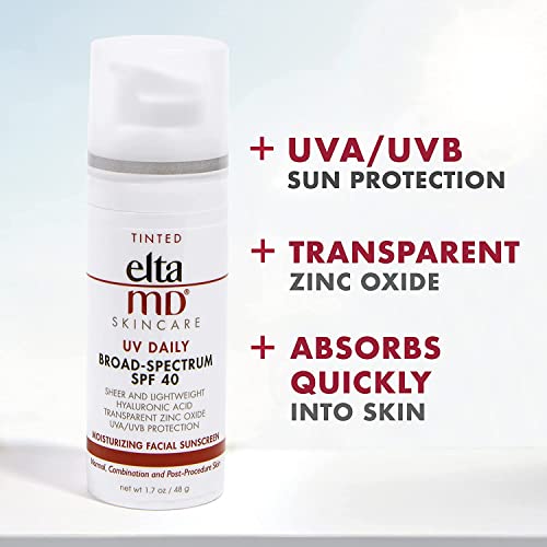EltaMD UV Daily Moisturizer with SPF Tinted Face Sunscreen with Hyaluronic Ac...