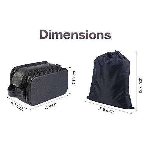 Elviros Toiletry Bag for Men, Large Travel Shaving Dopp Kit Water-resistant B...