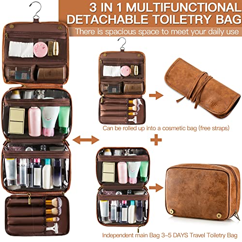 Elviros Toiletry Bag Hanging Travel Organizer for Men and Women, 3 in 1 Multi...