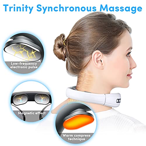 Neck Massager for Pain Relief – ELWEY Intelligent Cordless Neck Massager with...