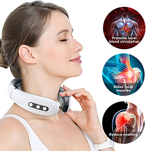 Neck Massager for Pain Relief – ELWEY Intelligent Cordless Neck Massager with...