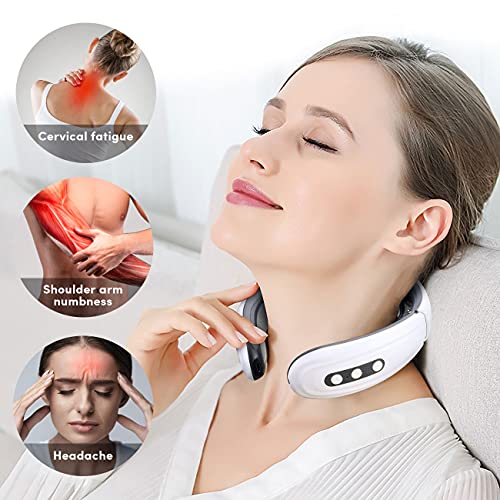 Neck Massager for Pain Relief – ELWEY Intelligent Cordless Neck Massager with...