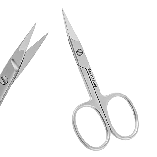 EM Beauty Cuticle Scissors Extra Fine Curved Nail Rust Proof Milti-Purpose Sh...