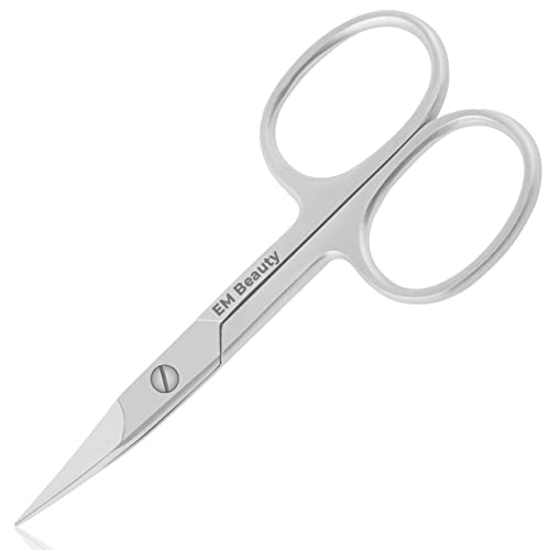 EM Beauty Cuticle Scissors Extra Fine Curved Nail Rust Proof Milti-Purpose Sh...