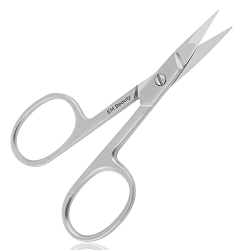 EM Beauty Cuticle Scissors Extra Fine Curved Nail Rust Proof Milti-Purpose Sh...