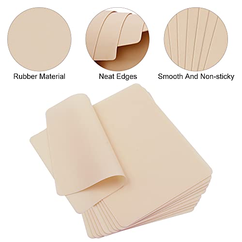 Blank Practice Skin - Emalla 20Pcs Rubber Skin Practice Double Sides Fake Ski...