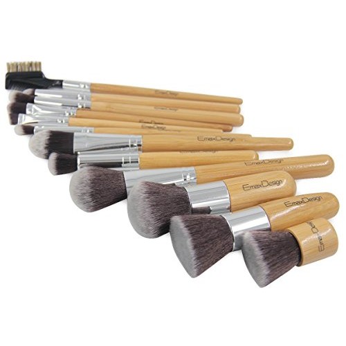 EmaxDesign 12 Pieces Makeup Brush Set Professional Bamboo Handle Premium Synt...