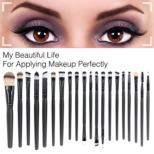 EmaxDesign 20 Pieces Makeup Brush Set Professional Face Eye Shadow Eyeliner F...
