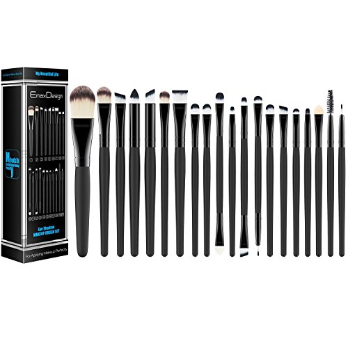 EmaxDesign 20 Pieces Makeup Brush Set Professional Face Eye Shadow Eyeliner F...