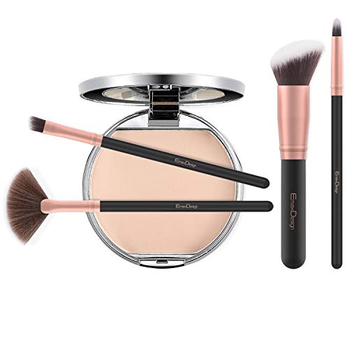 EmaxDesign Makeup Brushes 17 Pieces Premium Synthetic Foundation Brush Powder...