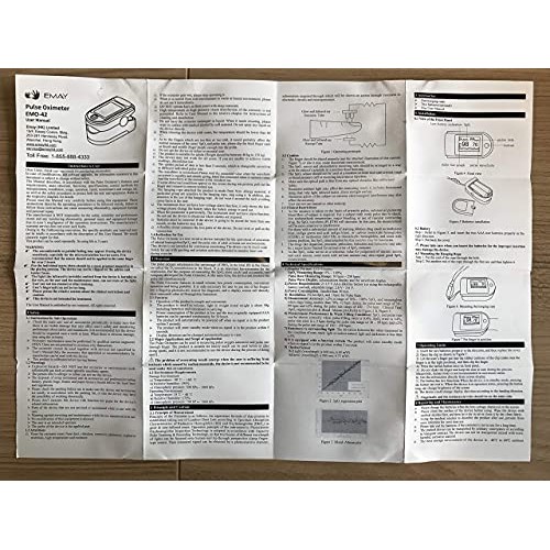 EMAY Bluetooth Fingertip Pulse Oximeter | Blood Oxygen Saturation & Heart Rat...