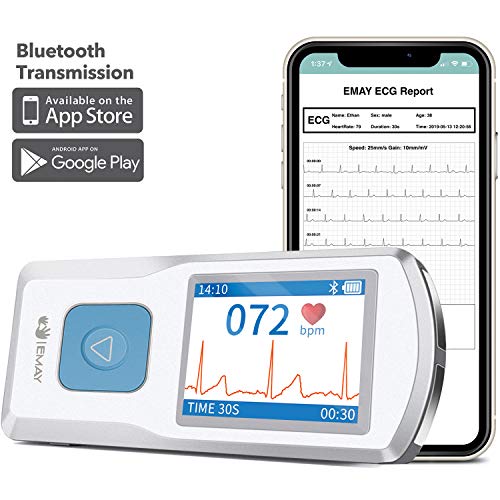 EMAY Portable ECG Monitor (for iPhone & Android, Mac & Windows) | Wireless EK...