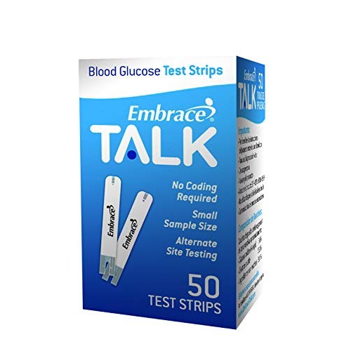 Embrace Talk Blood Glucose Test Strips 50ct