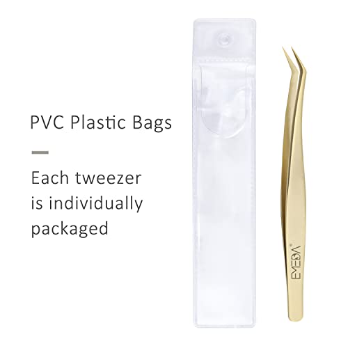 EMEDA Eyelash Extension Tweezers for Make Fans Professional Precision Stainle...