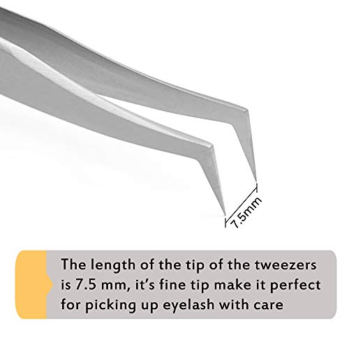 Eyelash Extension Tweezers for Volume Lashes Professional Precision Stainless...