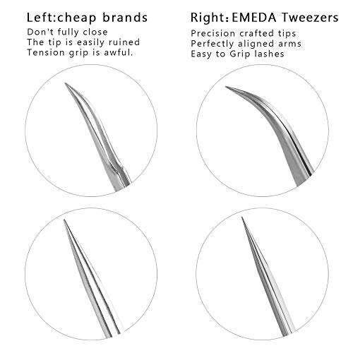 Eyelash Extensions Tweezers VETUS J Curved Pointer Pointed Tip Eye Lash Tweez...