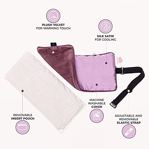 emiana Yoga Eye Pillow, Scented Lavender Eye Pillow with Removable Strap, Vel...