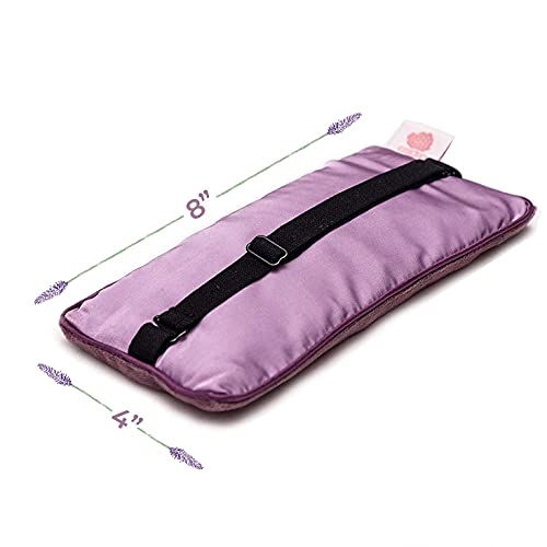 emiana Yoga Eye Pillow, Scented Lavender Eye Pillow with Removable Strap, Vel...