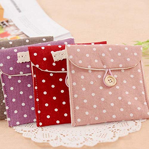 Emilykylie Sanitary Napkins Bag Menstrual Cup Pouch Nursing Pad Holder Cute P...