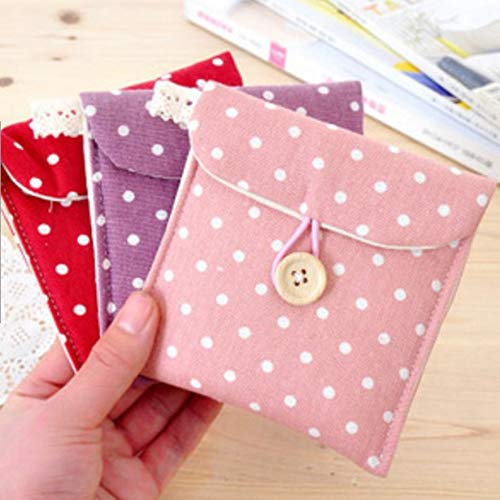 Emilykylie Sanitary Napkins Bag Menstrual Cup Pouch Nursing Pad Holder Cute P...