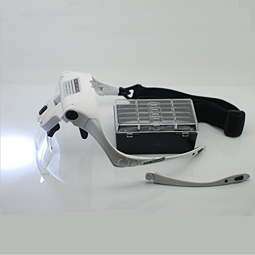 EMILYSTORES LED Light Glasses Helmet Magnifier For Eyelash Extensions Glasses...