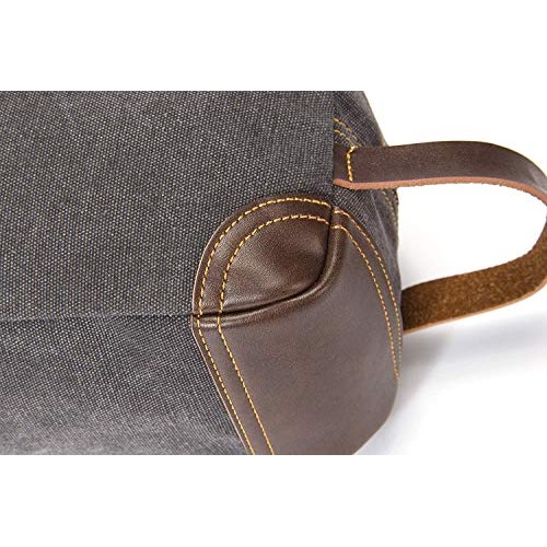 emissary Men's Toiletry Bag Leather and Canvas Travel Toiletry Bag Dopp Kit f...