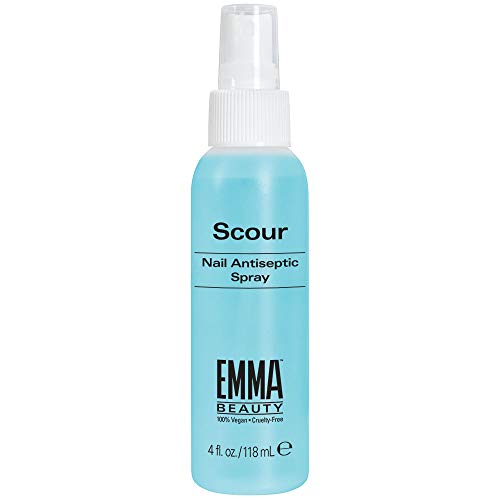 EMMA Beauty Scour Nail Antiseptic Spray & Nail Cleanser, 4 Ounces