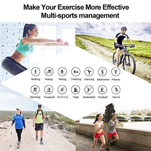 Fitness Tracker,Smart Watch,Heart Rate Monitor IP67 Waterproof Activity Track...