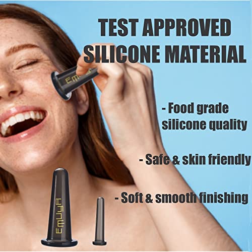 Facial Cupping Gua Sha Set – Guasha Tool & Neck Face Cupping – Jade Stone Mas...