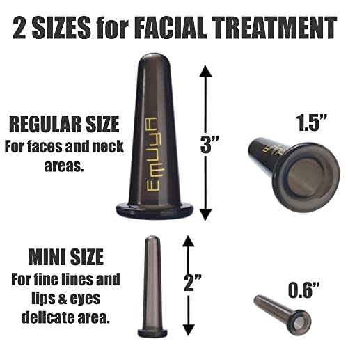 Facial Cupping Gua Sha Set – Guasha Tool & Neck Face Cupping – Jade Stone Mas...