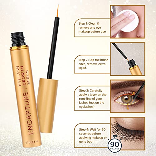 Encapture Eyelash Growth Serum and Eyebrow Growth Serum, Lash Serum Enhancing...