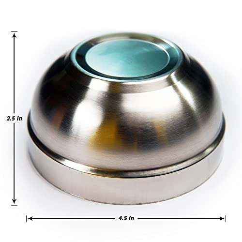 Shaving Soap Bowl For Men - Unbreakable Stainless Steel Double Layer Luxury S...