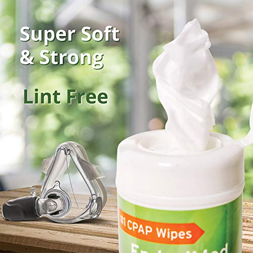 CPAP Wipes, Unscented, Super Strong, Soft, Lint Free, 100% Skin Safe CPAP Cle...