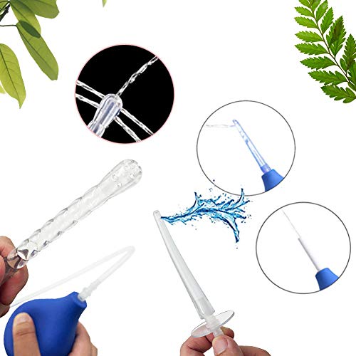 GNEGKLEAN Black Silicone Enema Bulb Kit 7.6oz Clean Anal Douche for Men Women...