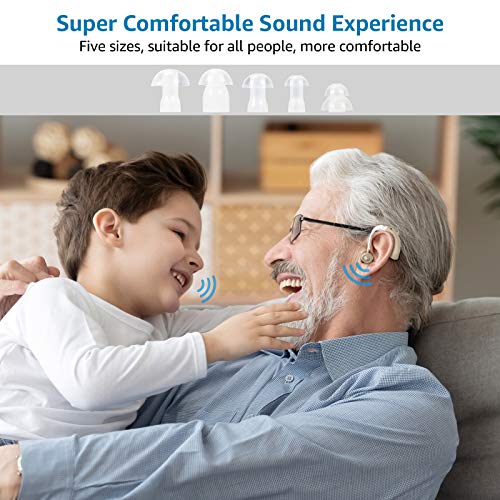Hearing Aid, Hearing Aid for Seniors Rechargeable Hearing Amplifier with Nois...